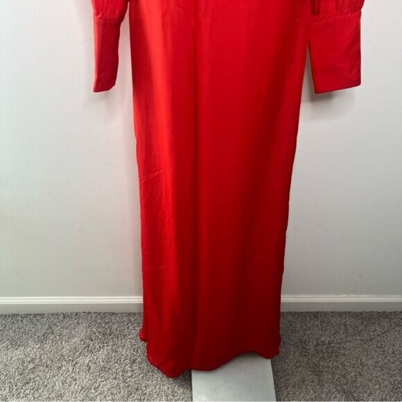 LPA Red Plunge Maxi Dress S - Picture 5 of 8